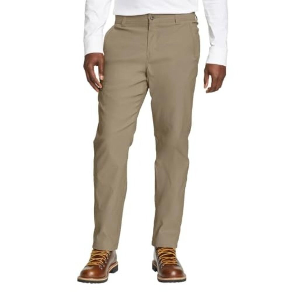 Eddie Bauer Men’s Fleece Lined Pants Water Resistant, Stretch, Zipper Pockets - Picture 1 of 9